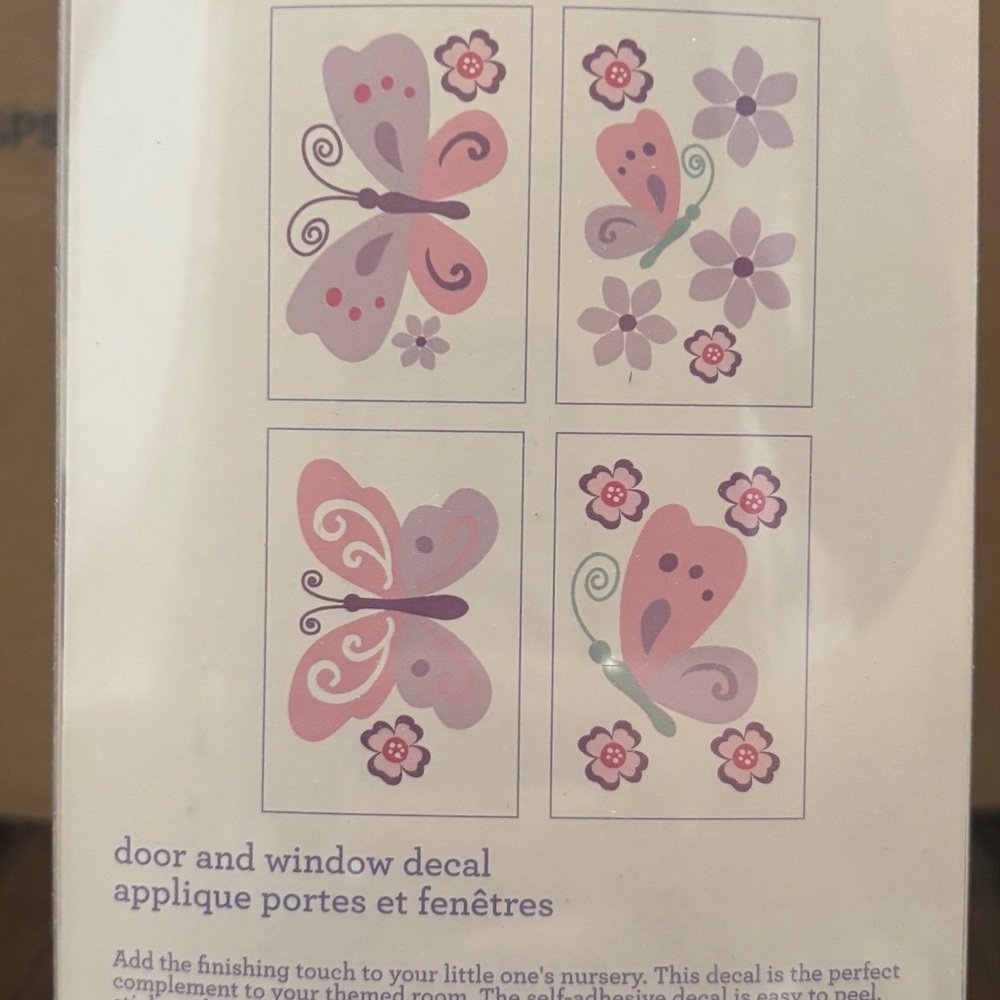 Babies R Us door and window decal appliques Butterflies & Flowes - Picture 2 of 5